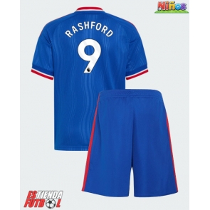 Manchester United Marcus Rashford #9 Segunda Equipación Niños 2026-27 Manga Corta (+ Pantalones cortos)